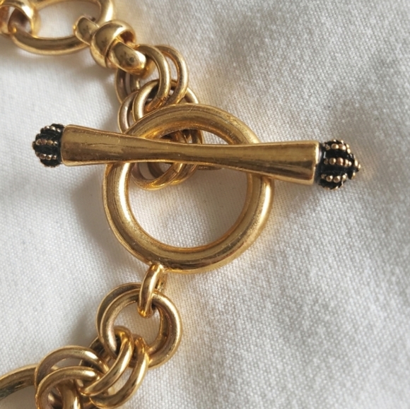 Rare Vintage JUICY COUTURE ROYAL COUTURE Y2K Gold Plated Heart Charm Bracelet - Picture 3 of 5